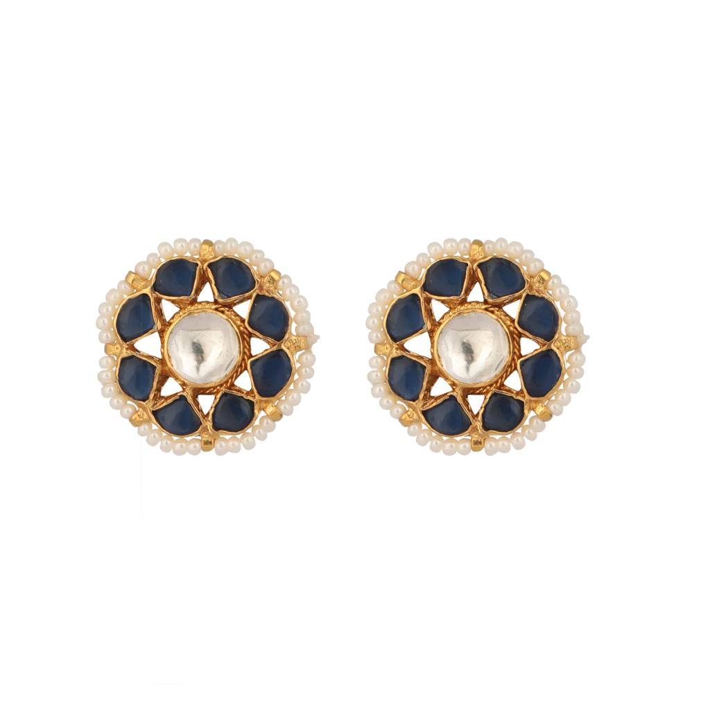 22K Gold Plated Floret Noor Stud Earrings : YI24A0452E
