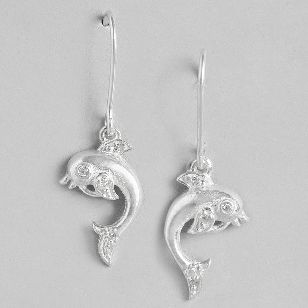 92.5 Silver Fish Earring : 92.5 Silver Fish Earring : U125SG002E0594