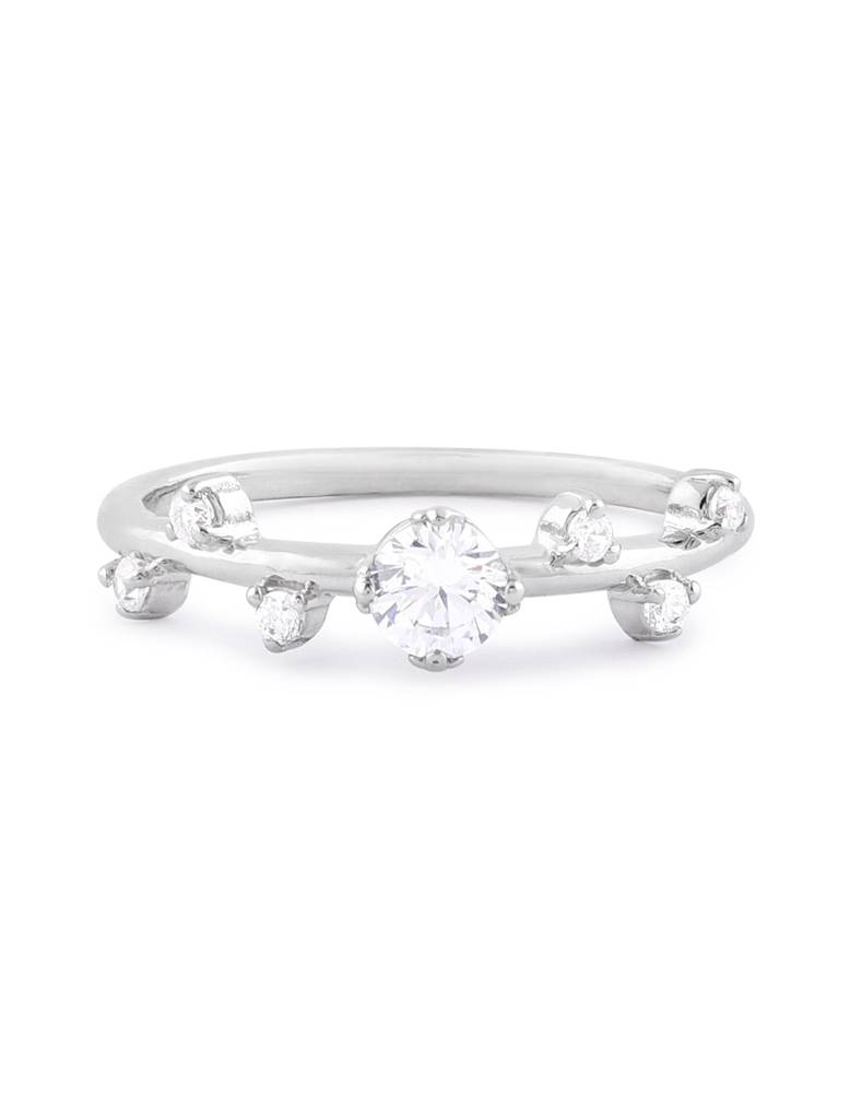 925 Silver Entwined Stem Ring