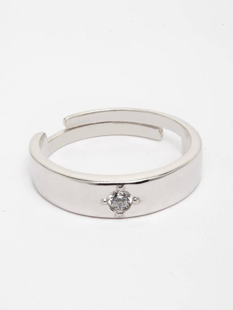 Pure 925 Sterling Silver Classic Adjustable Ring Gift For Men And Boys : CSCPLR7_M