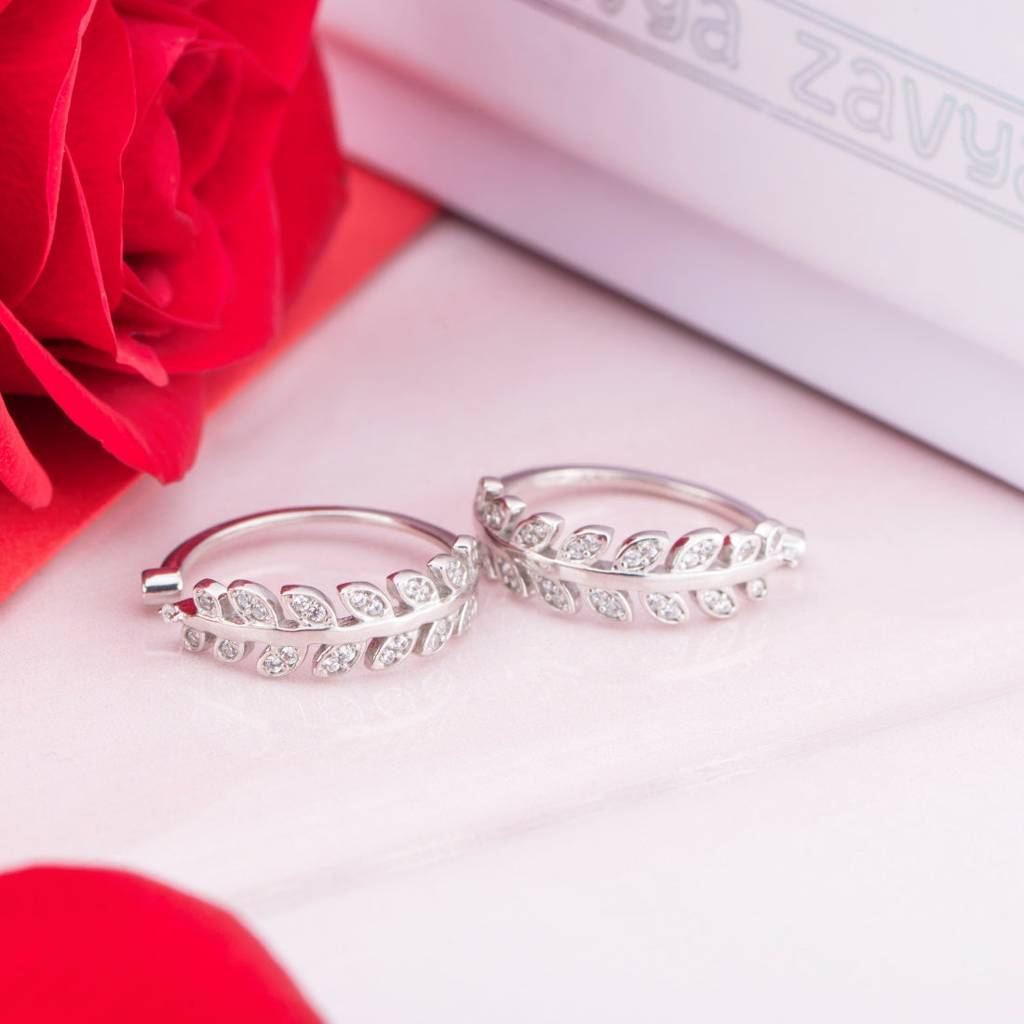 Nature'S Grace - Leafy Silver Adjustable 925 Silver Toe Ring : TOE-10008