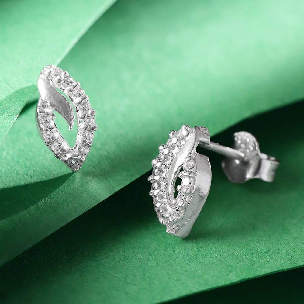 Silver 92.5 Cute Zircon Earring : Silver 92.5 Cute Zircon Earring : Z125SG002E008
