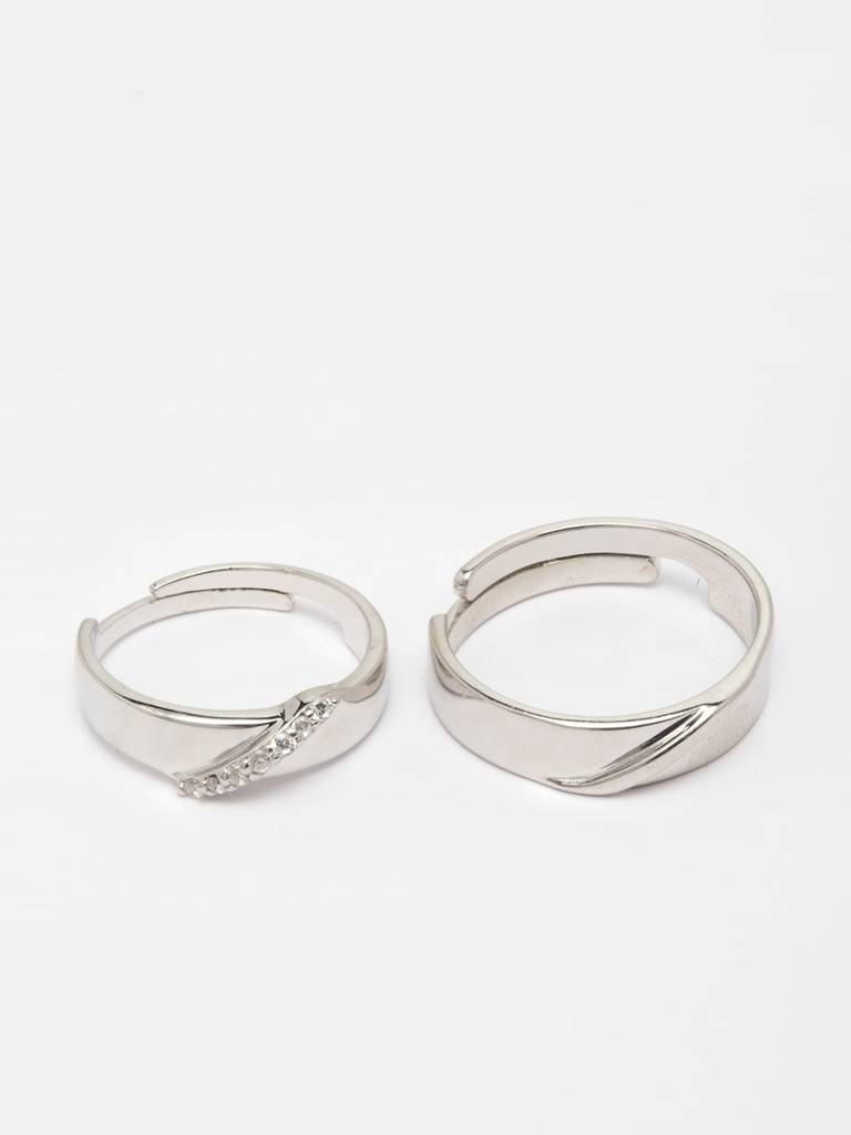 Pure 925 Sterling Silver Monte Adjustable Couple Band For Men And Women : CSCPLR3_MF