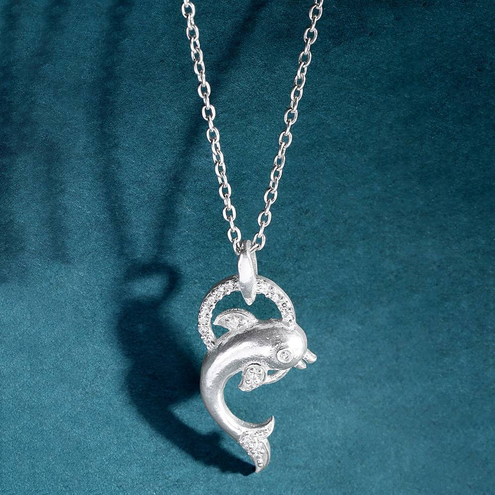 Silver Pisces Fish Pendant : Z125SG002N053