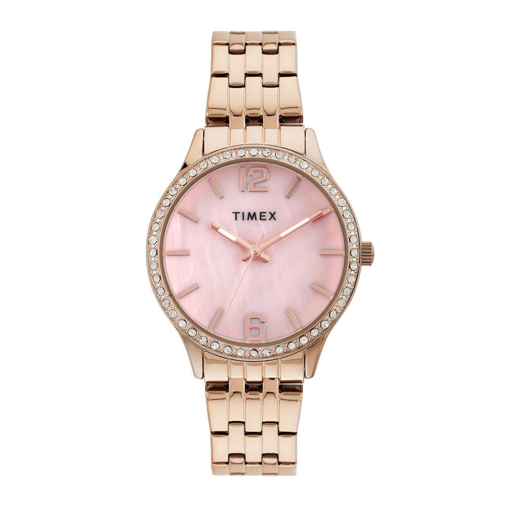 Timex Round 34Mm Dial Analog Women Watch - Twel230Smu01 : TWEL230SMU02
