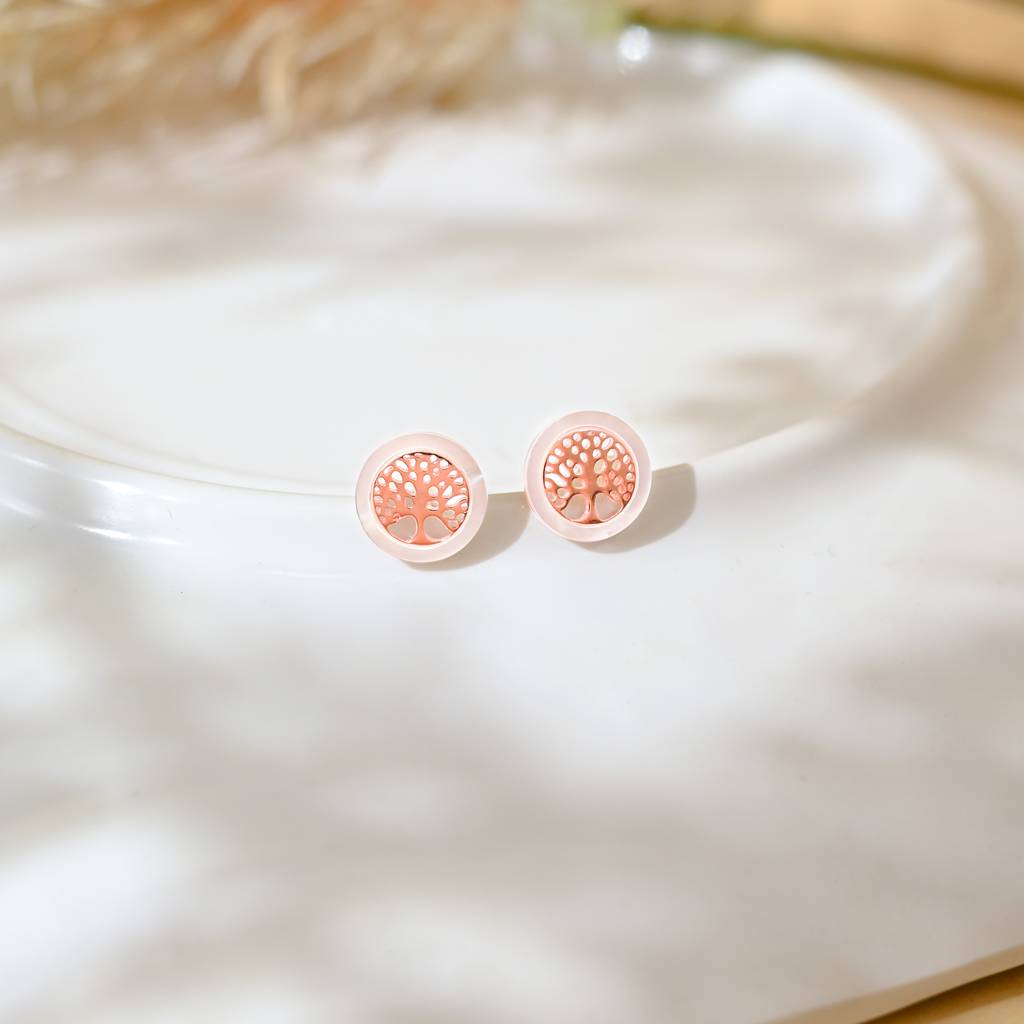 Tree Of Life Silver Studs : FGER500