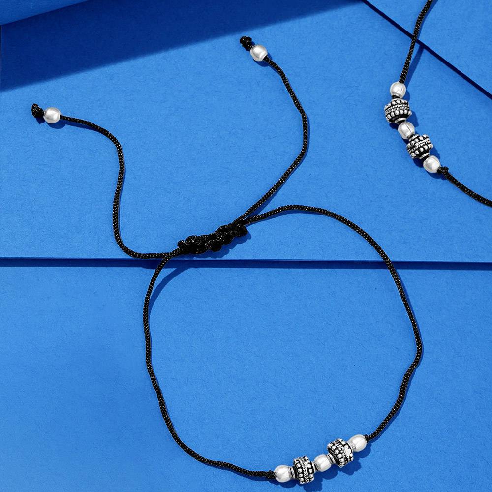 Silver 92.5 Round Bead Anklet : U080SO05LA0330
