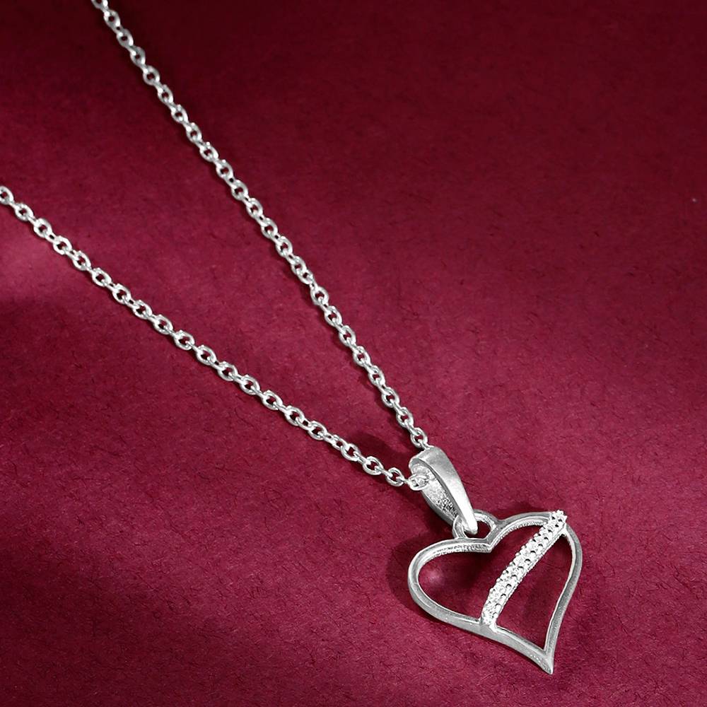 Silver Heart Necklace : Z125SG002N010