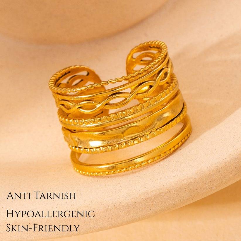 Multi Layer Designer Ring : RG_SS_Multilyr_gld