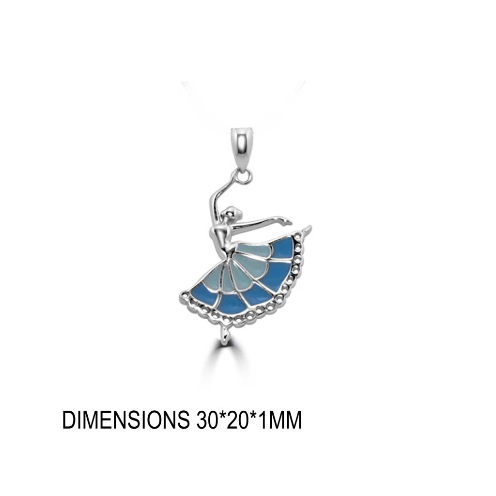 925 Pure Silver Dancing Queen Pendant : PEN1007