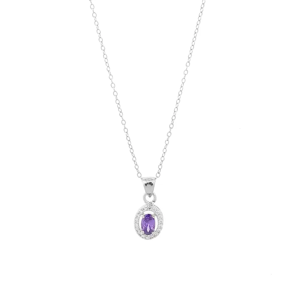 Iski Uski 925 Sterling Silver Maitri Amethyst Pendant