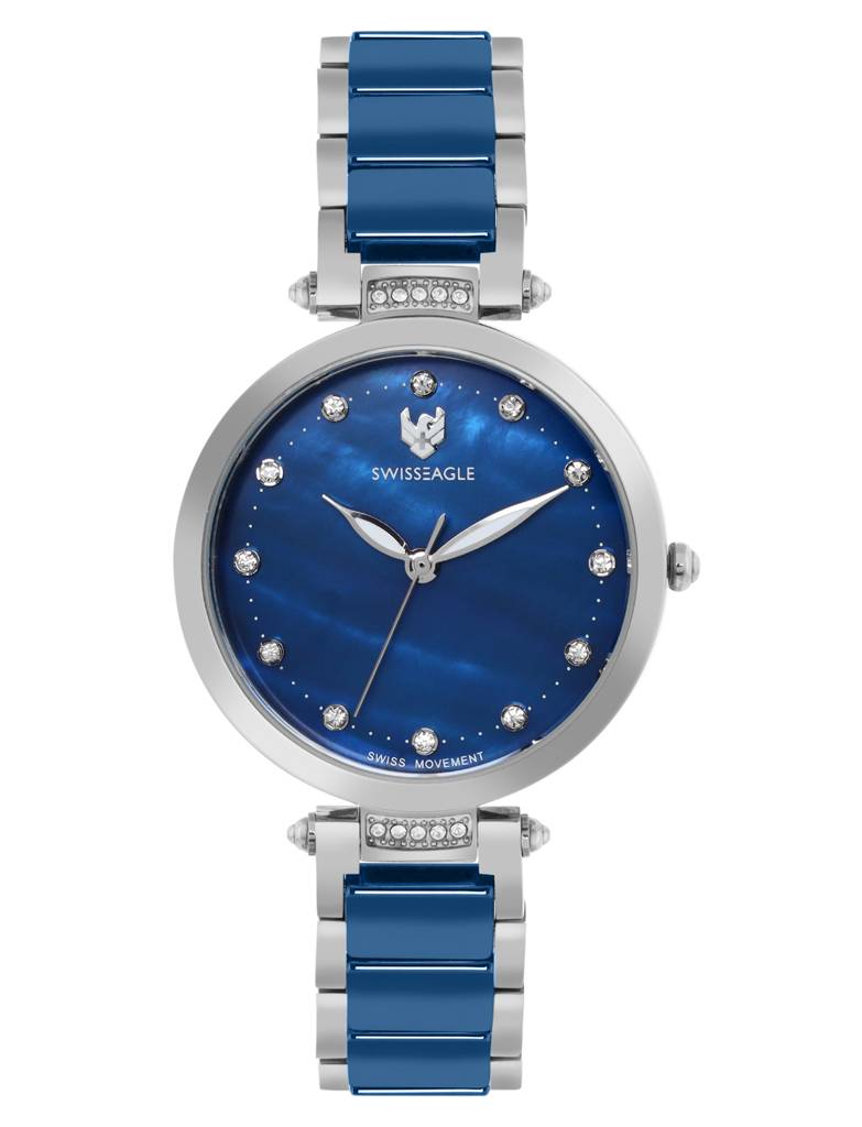 Swiss Eagle Premium Women Swiss-Made Quartz Movement - 3 Hand Mechanism Wrist Watch -Se-9177 : SE-9177-33A