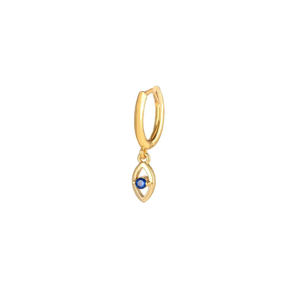 18K Gold Plated Anti-Tarnish Zircon Evil Eye Drop Earring (Single) : AWU0125E679