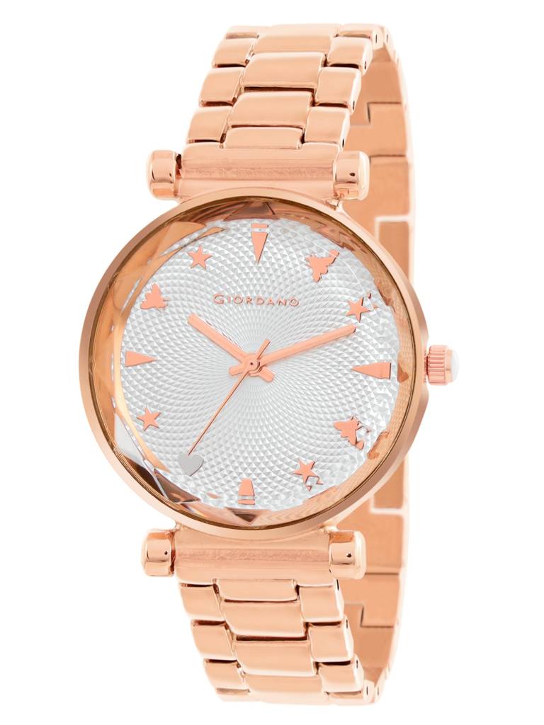 Analog Wrist Watch For Women Stylish Metal Strap With Water Resistant 3 Hand Mechanism For Girls & Ladies To Comp : GD-4211-22