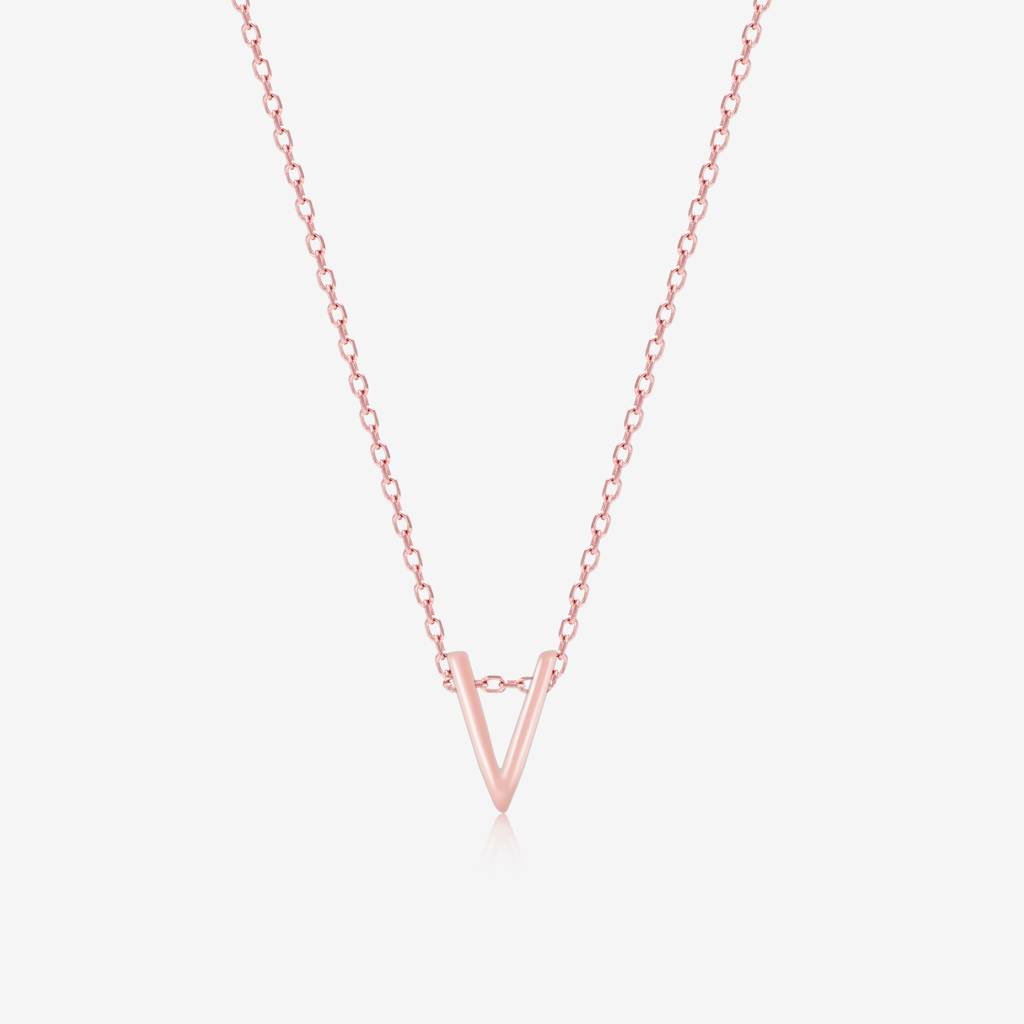 Vivid V Initial Necklace : KIN237