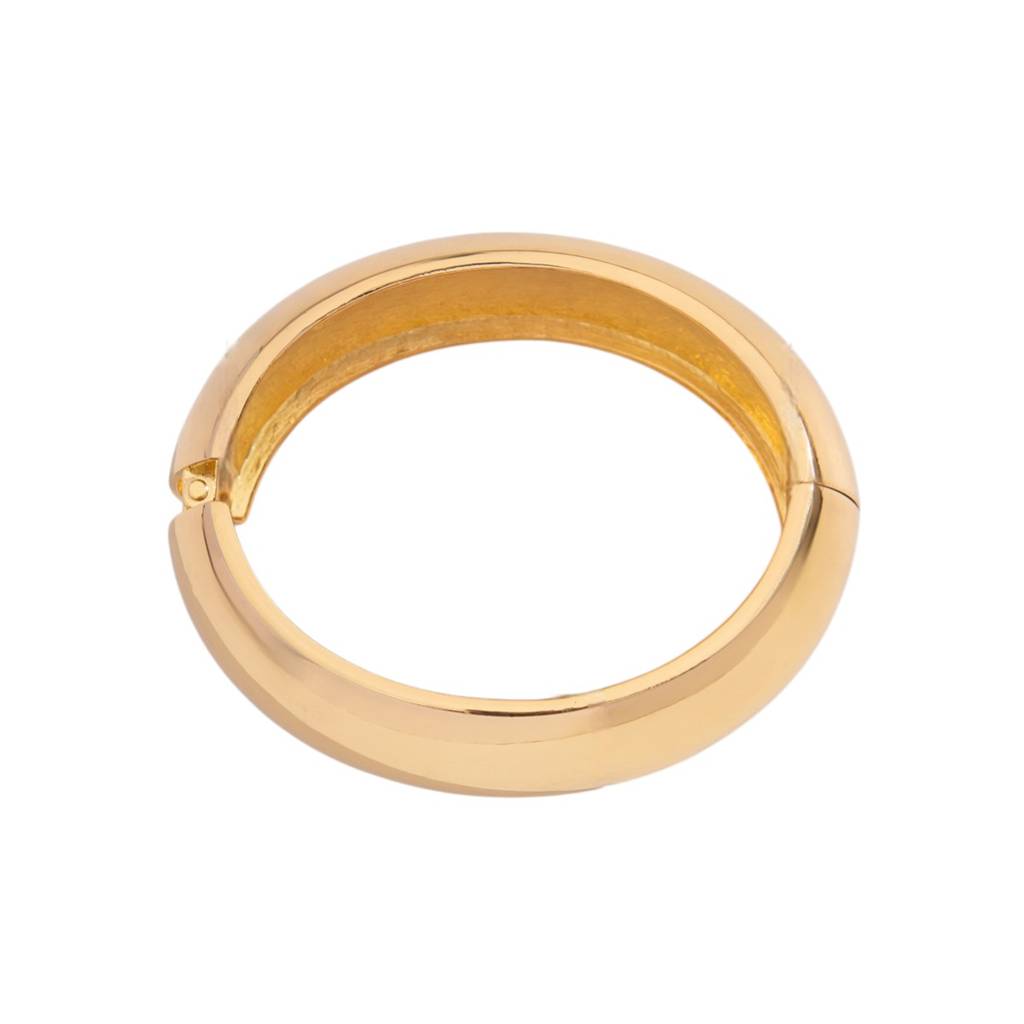 Gold/Silver Plated Shiny Bold Chunky Statement Open Bangle Bracelet : AMU0125B633G