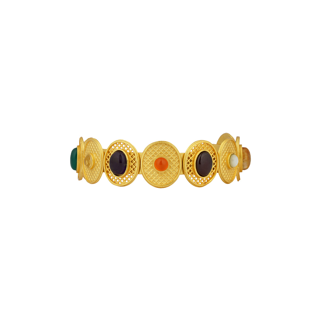 Colour Story Navratan Cuff Bracelet : SB352