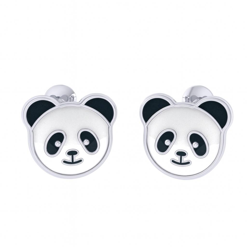 925 Pure Silver Panda Stud Earrings : TWP1344