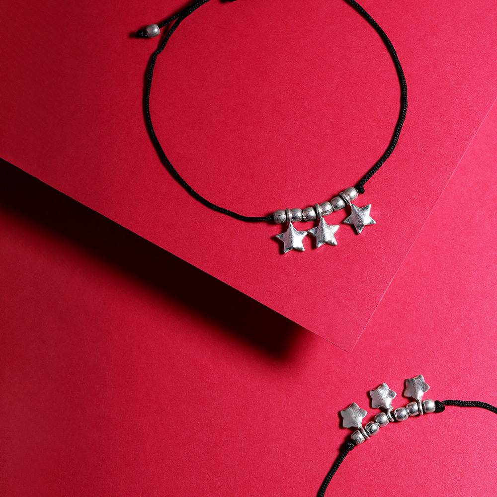 Silver 92.5 Star Anklet : Silver 92.5 Star Anklet : U080SO05LA0327
