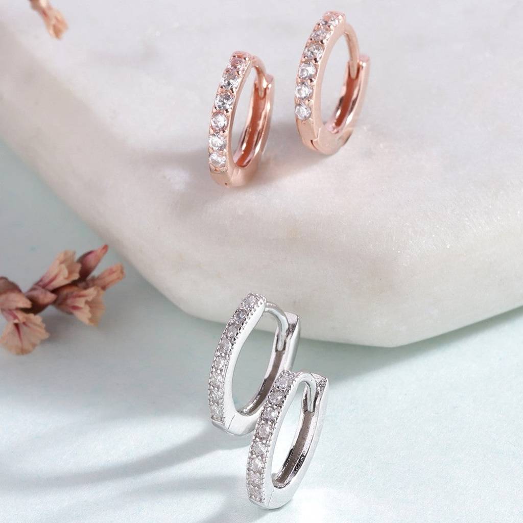 Whimsical Hoops 925 Sterling Silver Combo Earrings : CEAR-10034