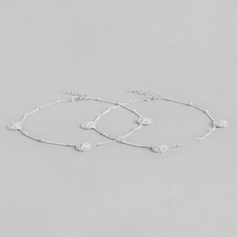 Silver 92.5 Single Circle Anklet : Z125SG002N058