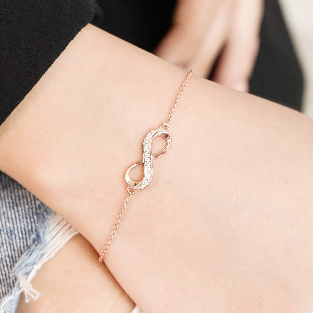 To Infinity And Beyond Rose Gold 925 Silver Bracelet : BR-80065