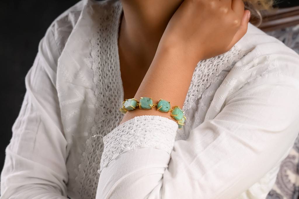 Uncut Amazonite Bracelet : NAGB06