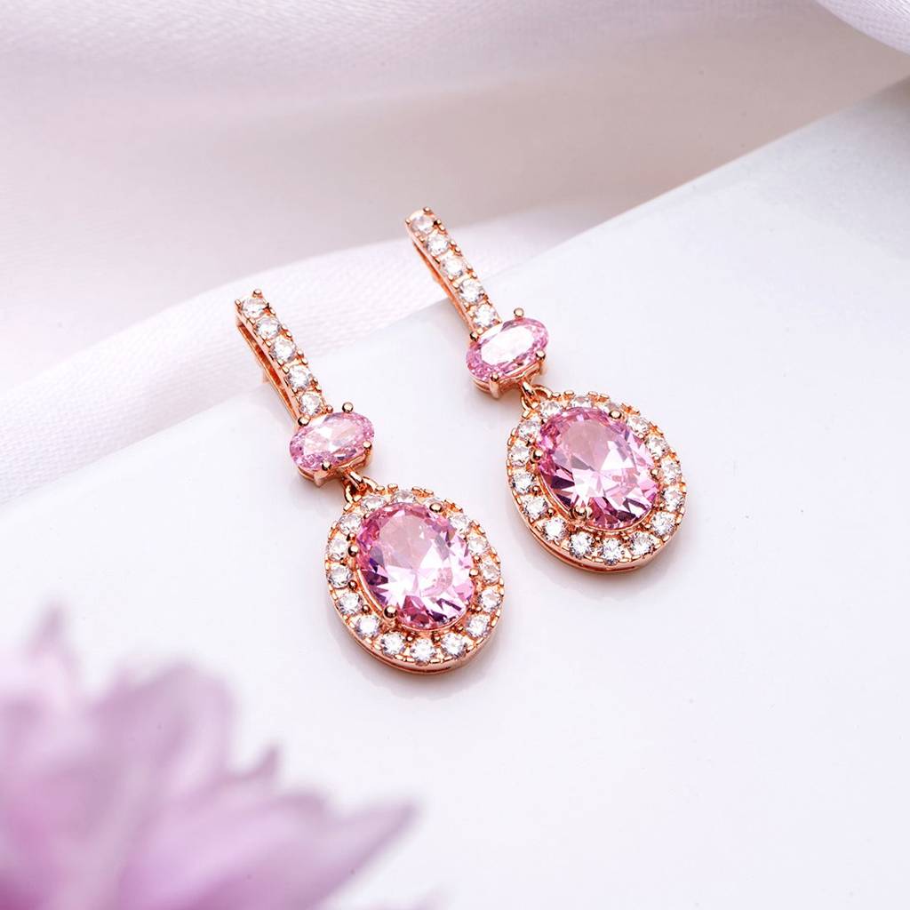 Amethyst Accent Sterling Silver Tear Drop Spiral Coil Design Earrings