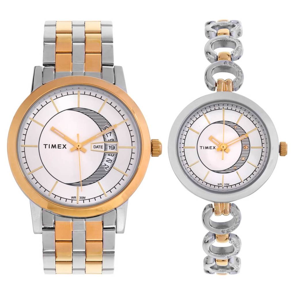 Timex Round 39Mm Dial Analog Pair Watch : TW00PR230