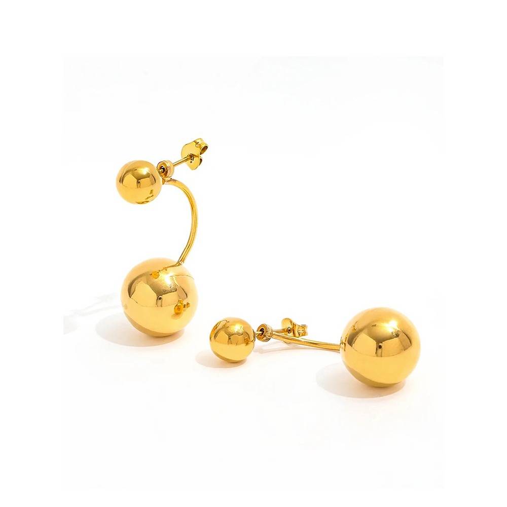 Golden Drop Earrings : 100679
