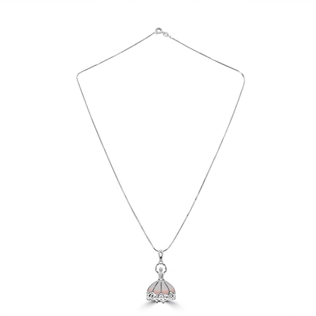 925 Pure Silver Classic Dancing Queen Chain Pendant : CP1021