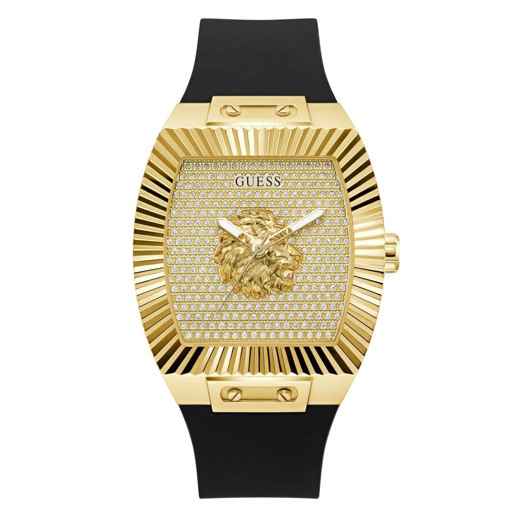 Guess Rectangle 43Mm Champagne Dial Analog Men Watch - Gw1066G2 | Guess ...