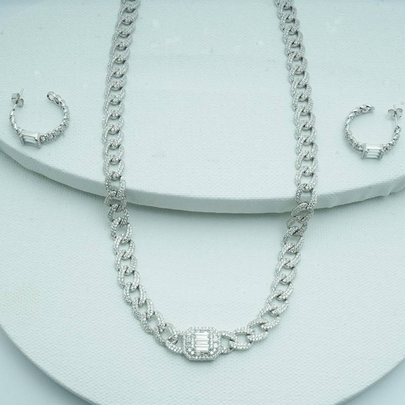 925 Silver Pure Silver Necklace Set | Women Jewelry Necklace : NL1052