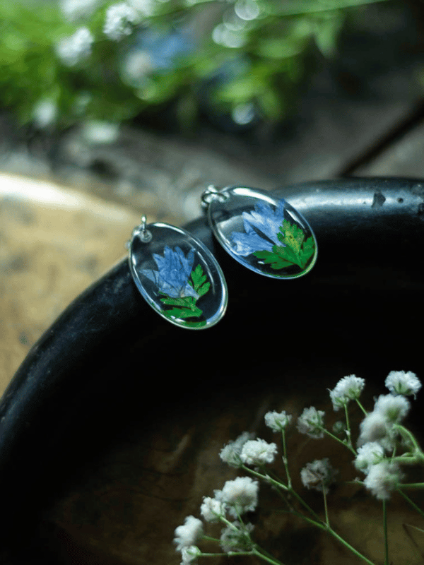 Azure Oval Earrings : LA-FF-ABE-01