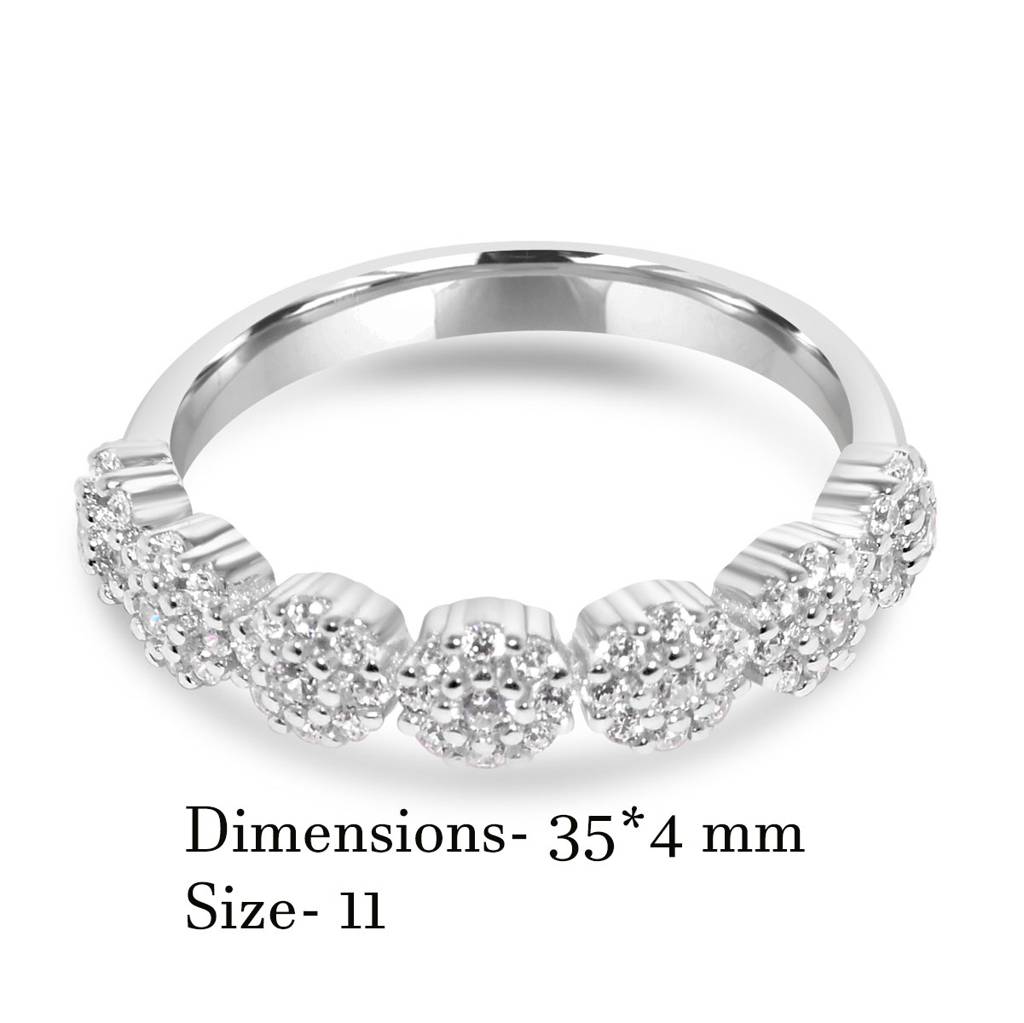 925 Pure Minimalistic Blooming Beauties Statement Silver Ring : LR1197
