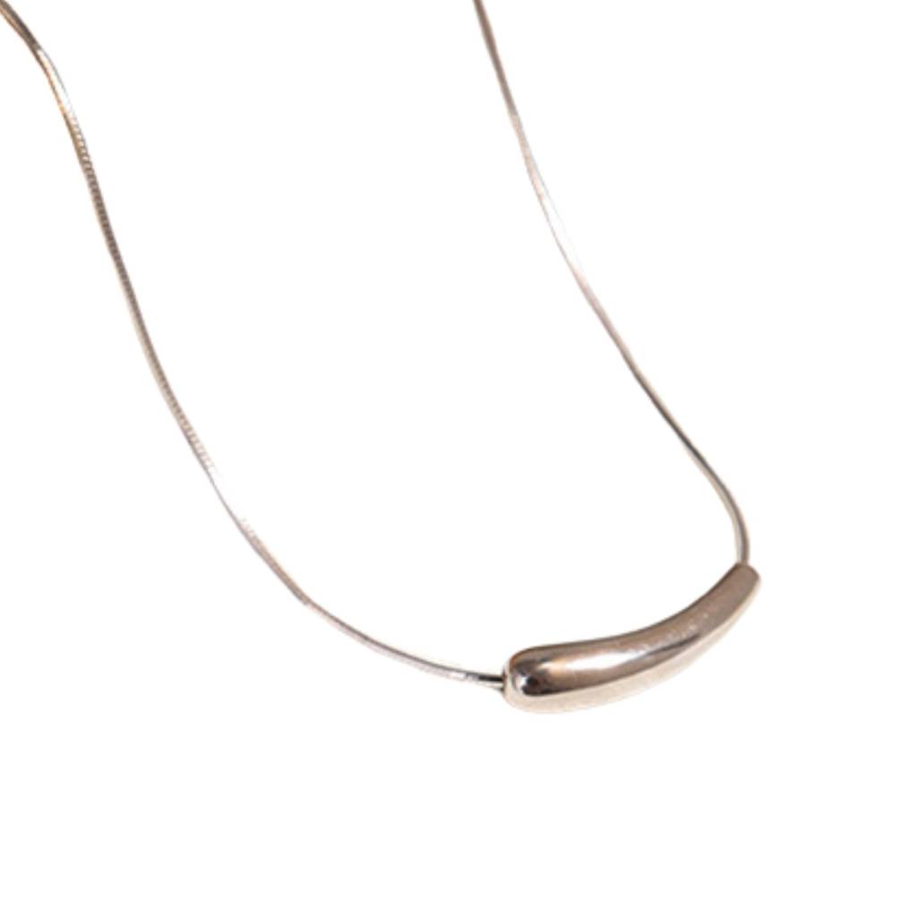 Designer Pendant Necklace : NC_SS_Eggplant_Slv