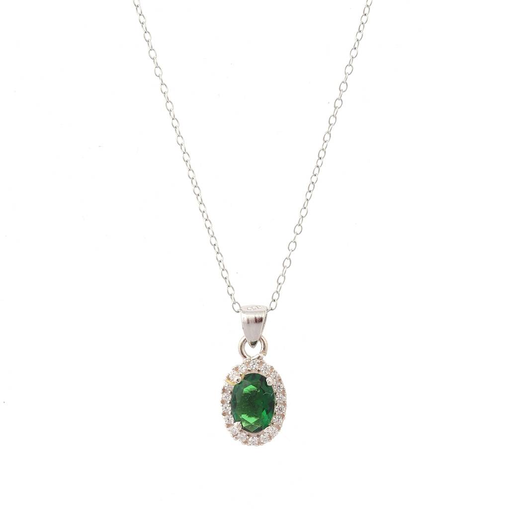 Iski Uski 925 Sterling Silver Jessa Emerald Pendant