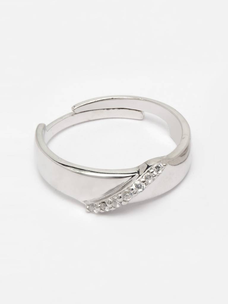 Pure 925 Sterling Silver Monte Adjustable Ring Gift For Women And Girls : CSCPLR3_F