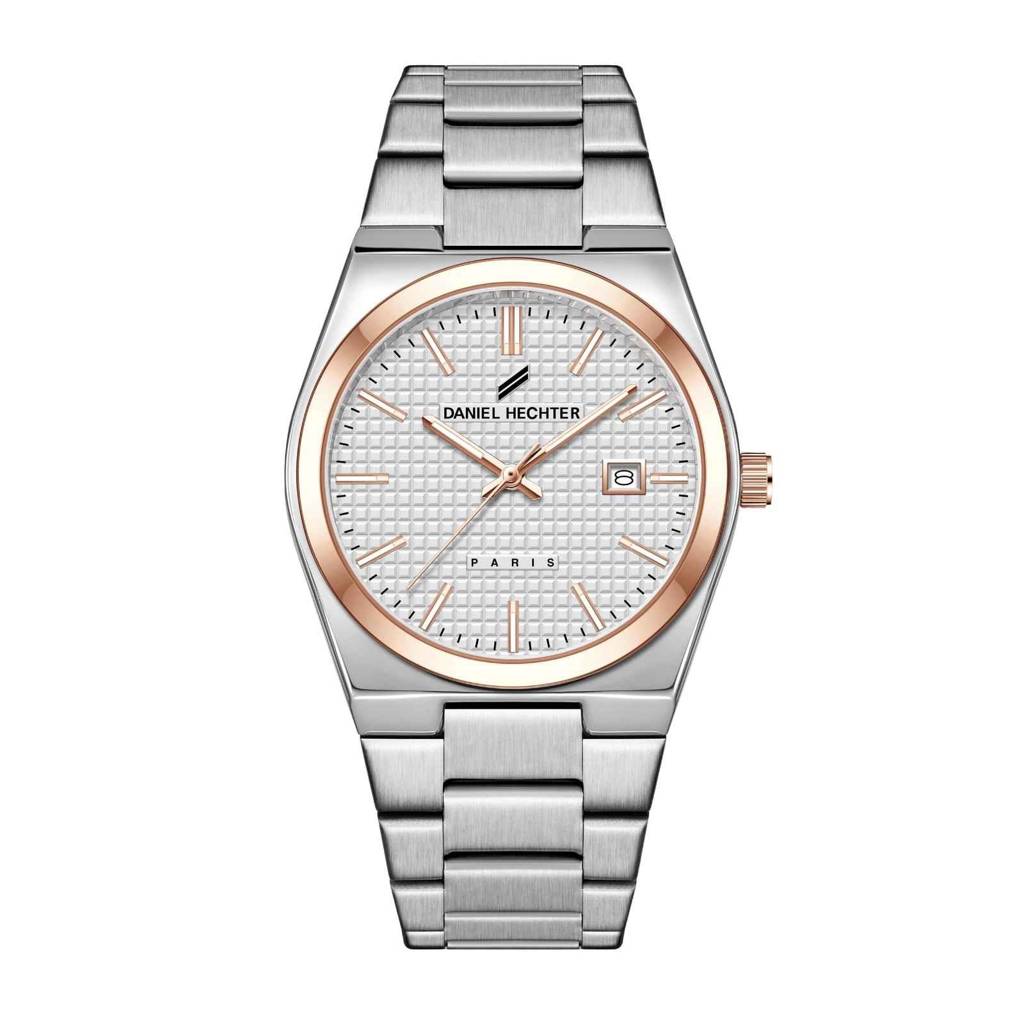 Daniel Hechter Paris Hoche Collection Formal Analog Watch For Men – Round Dial And Silver Stainless Steel Strap W : DHM1026-22