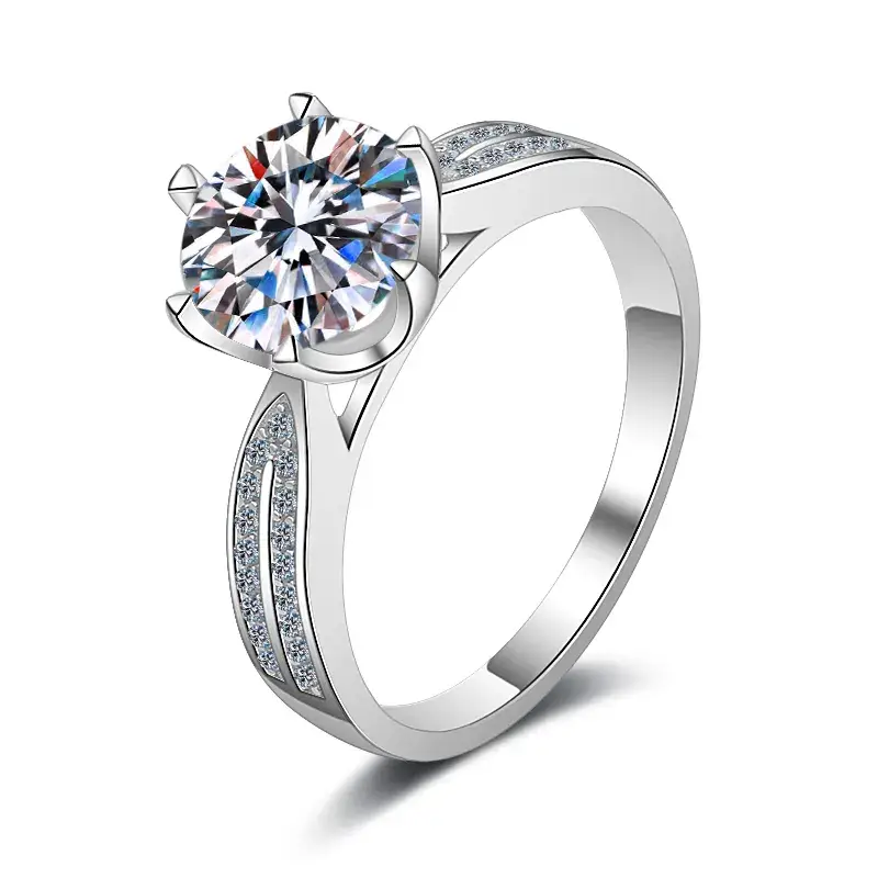 1 Ct Stellar Embrace Moissanite Sterling Silver Ring : StellarEmbrace_AZ112