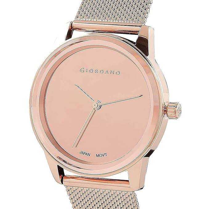 Giordano Aw22 Collection Analog Watch For Women Stylish Metal Strap| 3 Hands Mechanism With Water Resistant Wris : GZ-60026-11