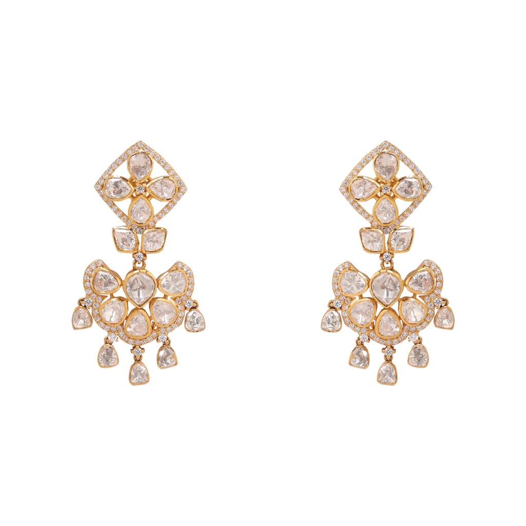 Moissanite Polki Necklace Set 9 : PJ131