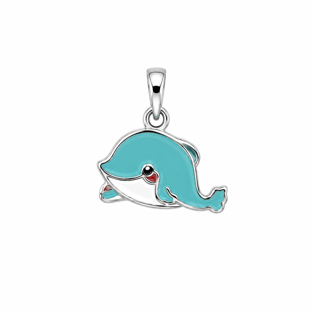 925 Silver Little Dolphin Kids Necklace : PH05990