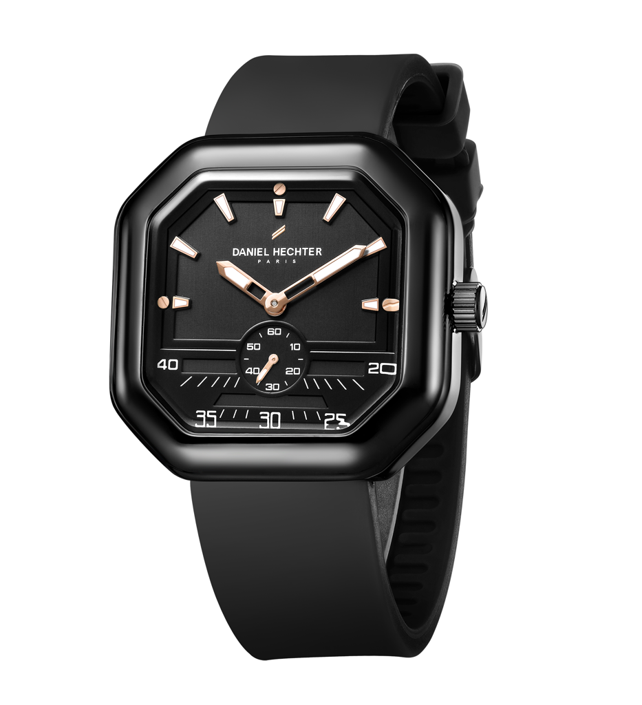 Daniel Hechter Paris Pleyel Collection Fashion Watch For Men– Modern Octagon Dial With Sub-Dial And Comfortable S : DHM1021-01