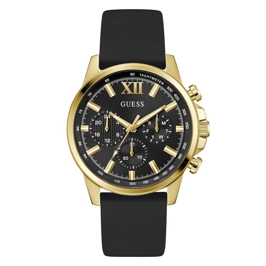 Guess Round 44Mm Black Dial Analog Men Watch - Gw0913G2 : GW0913G2