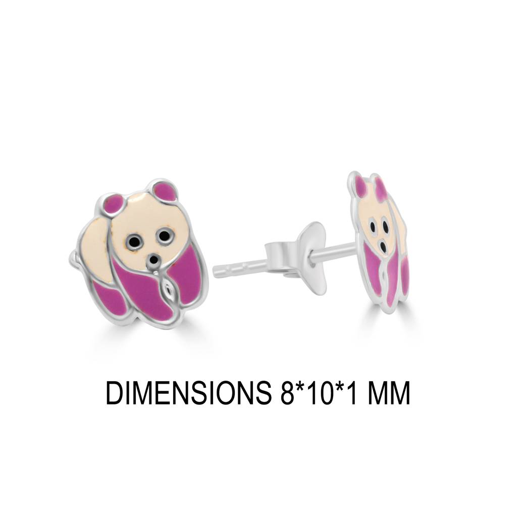 Exquisite Sterling Silver Animal Shaped Stud Earrings For Nature Lovers And Trendsetters : TWP1254