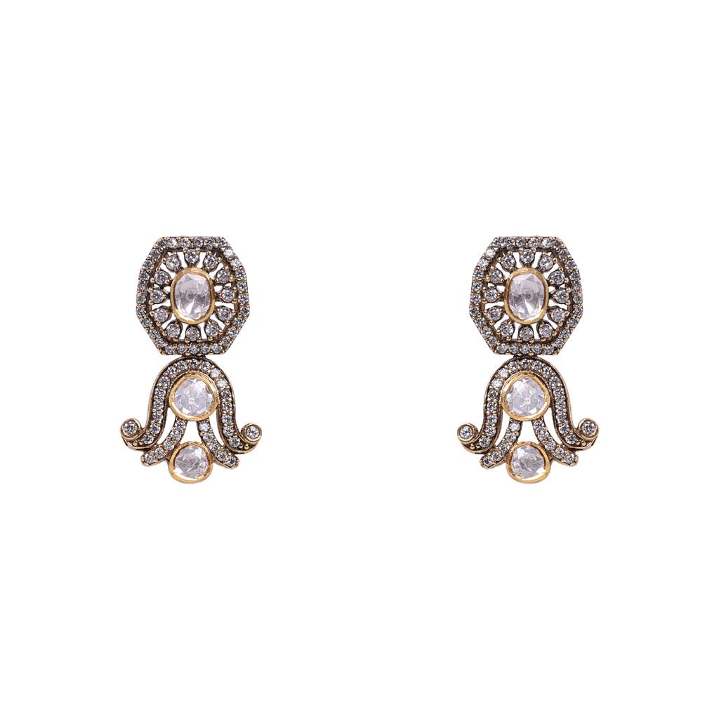 Moissanite Polki Necklace Set 8 : PJ124