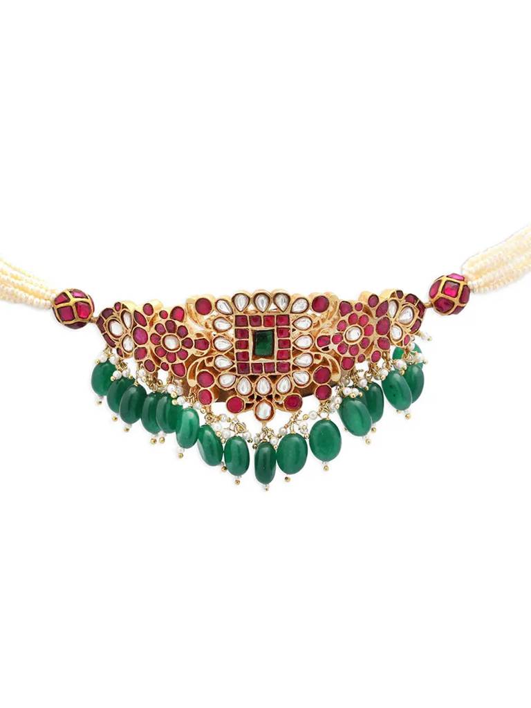 Kundan Jadau Silver Choker : U115SG0100NS0014