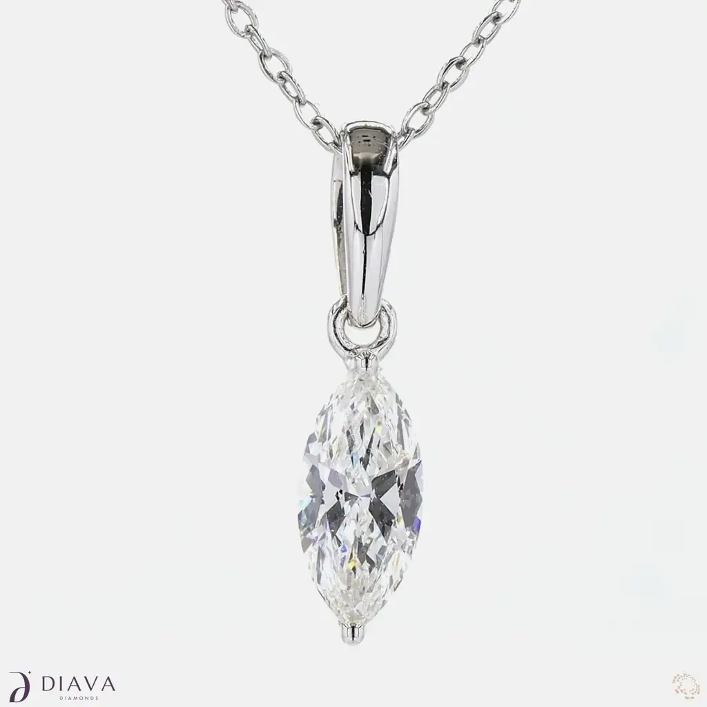 Classic Marquise Solitaire Pendant : ClassicMarquiseSolitairePendant