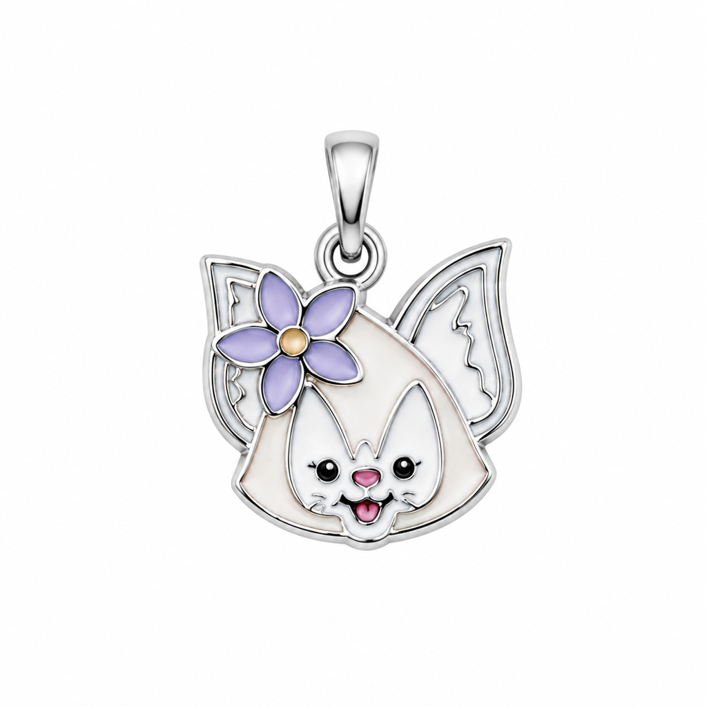 925 Silver Tiny Fox Friend Necklace : PH05955